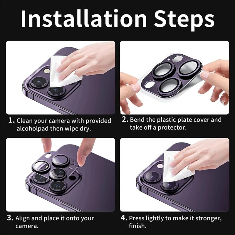 Металлический защитный чехол для объектива для IPhone 15 14 Pro Max, пленка из закаленного стекла для камеры IPhone 15 Pro 14 Plus 15 Pro Max, противоударный чехол для брони объектива