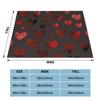 Красная фольга Высокое качество Удобная кровать Диван Мягкое одеяло из фольги Красная фольга Сияние сердечек Роскошная блестящая текстура Имитация поверхности фольги