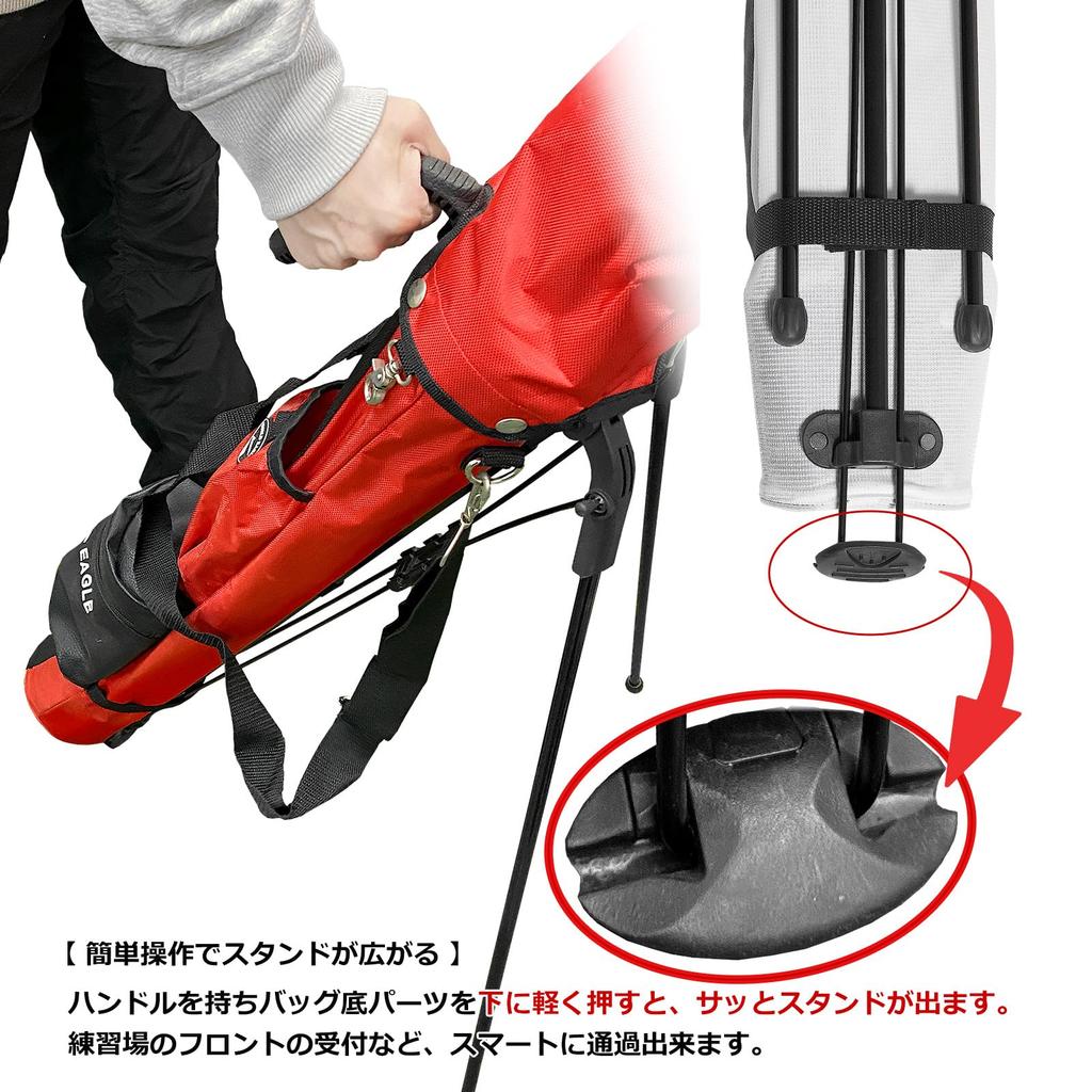 Club 17 большой с капюшоном и чехол для начинающих Black WORLD EAGLE Self-stand, сверхлегкий, 980 г, цвета, вместимость, карманы, WE-SSCC01-7