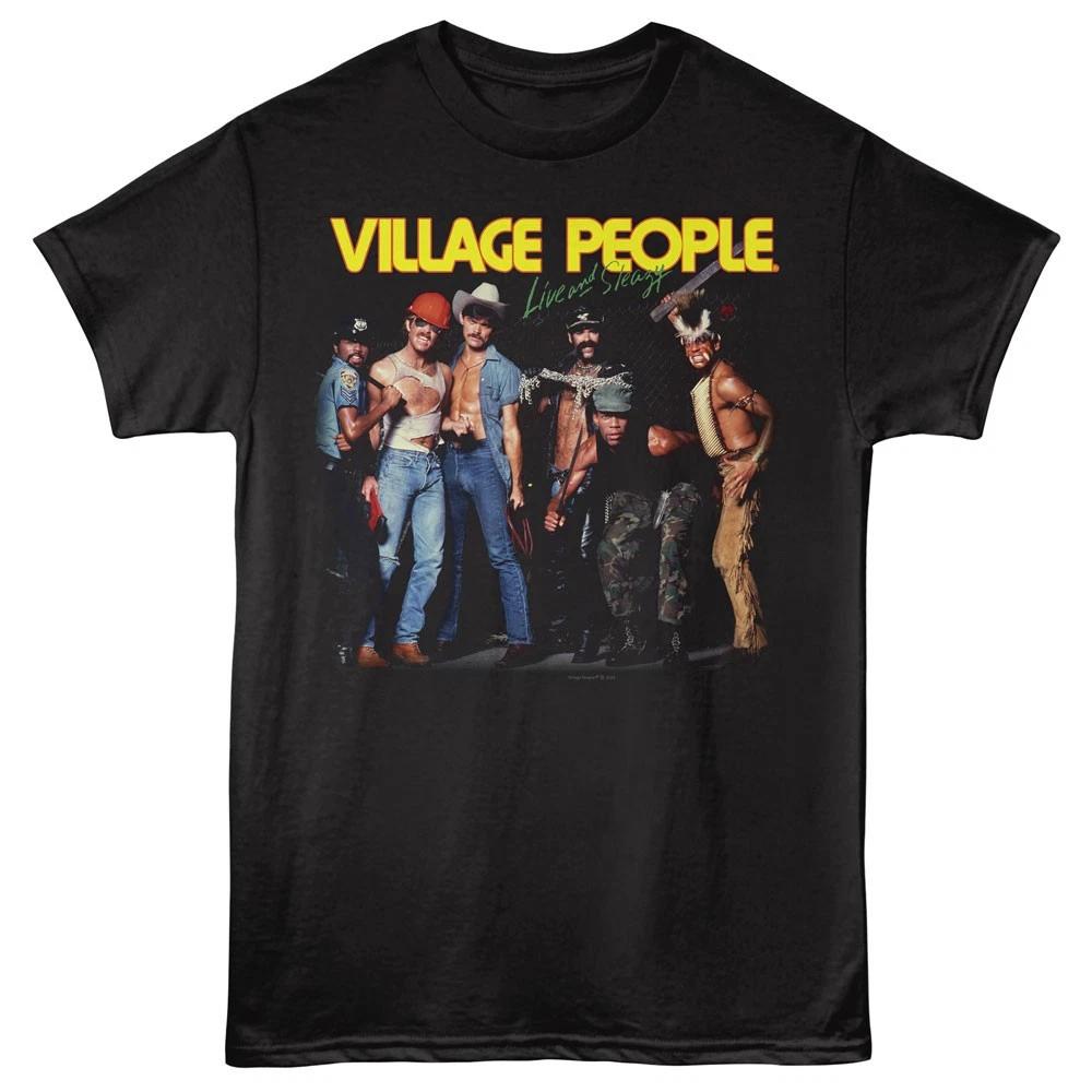 The Village People Live And Sleazy Album Cover Men's T shirt