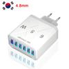 3.1A USB Fast Phone Charger Adapter 6 In1 Mulit Plug Travel Charger For iPhone 13 12 Samsung Xiaomi QC3.0 Quick Charger