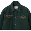 Carhartt WIP Куртка Letterman Осень-Зима 23 с вышитым воротником-буквой, однобортная, свободного кроя, унисекс, цвет Exploration-Green, I032436-1SG-XX