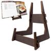 Wooden Art Display Stand Anti-Slip Book Display Stand Picture Frame Stand  Cookbooks
