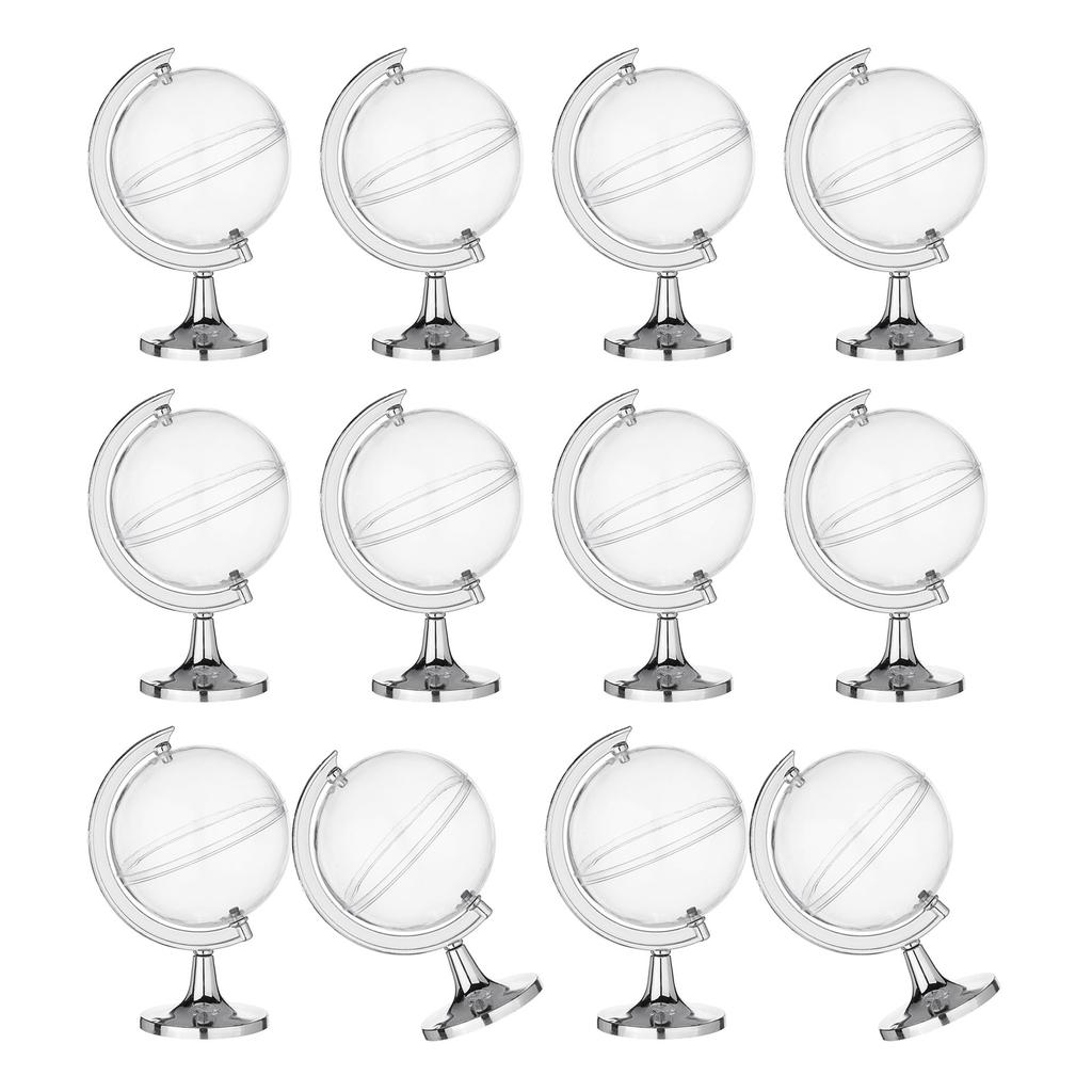 12pcs Miniature Globe Candy Containers Eye Catching Mini Globe Candy Jars Suitable For Parties And Home Decoration