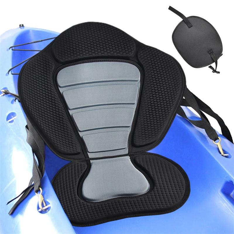 Сиденье для доски для гребли, регулируемое сиденье для каяка, мягкая спинка для каноэ, сиденье со съемной сумкой для хранения каяков, гребных лодок, рыболовных лодок