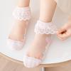 5 Pairs Baby Socks Super Soft Wear Resistant Cotton Infant Lace Socks Turn Cuff Ruffle Princess Socks