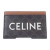 CELINE  10B702CLY.04LU Card Case Brown Leather Women