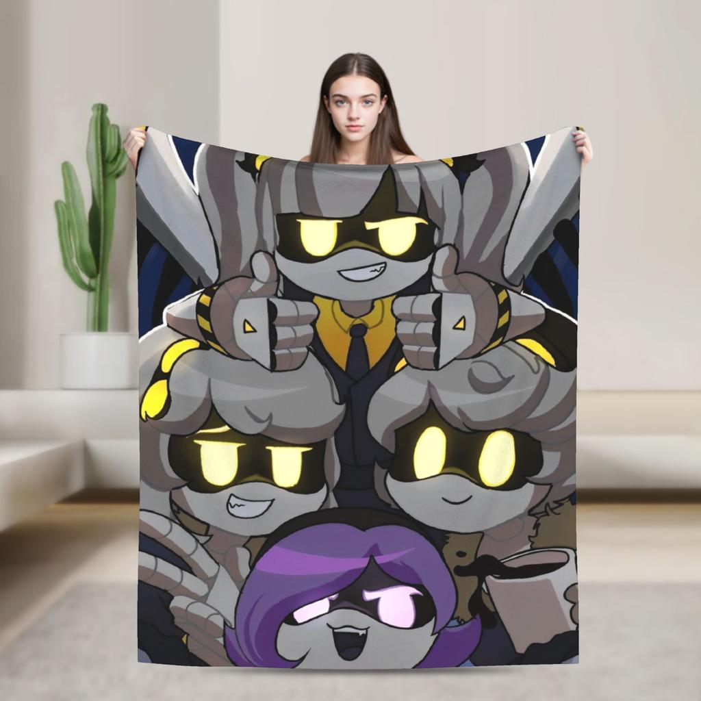 Murder Drones Blanket Uzi Doorman Wool Funny Breathable Throw Blanket for Bedspread Winter