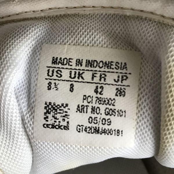 Adidas Stan Smith 2009 Зеленые Кожаные Кроссовки Без Лица 26.5 UK8 Белые(ИСПОЛЬЗОВАЛ)