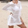 Women's Plus Size Beach Loose Woven Sexy See Through Bikini Cover Up