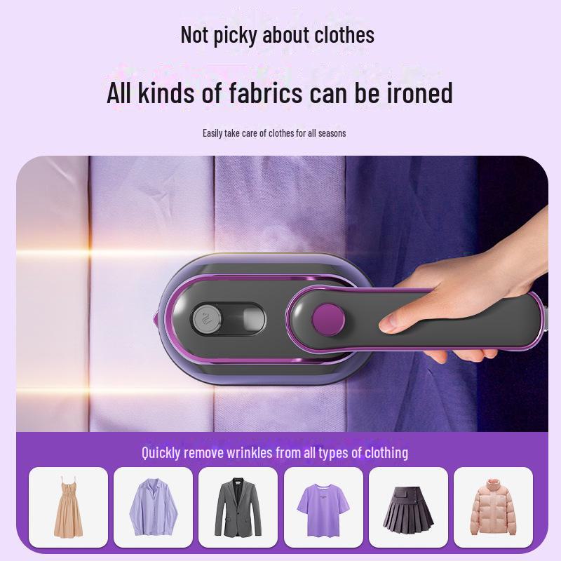 Compact Dual-Use Handheld Steam Iron: Wet/Dry, Foldable, Portable Rotary Iron