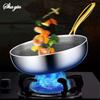 316 Stainless Steel Frying Pan Wok Non-stick Cooking Honeycomb Steak Gas Stove Pot Induction General Saucepan Kitchen Cookware