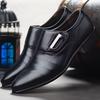 Luxury Leather Shoes Latest Men's Business Dress Pointed Leather Shoes Spring and Autumn Versatile Casual Wedding Banquet Shoes