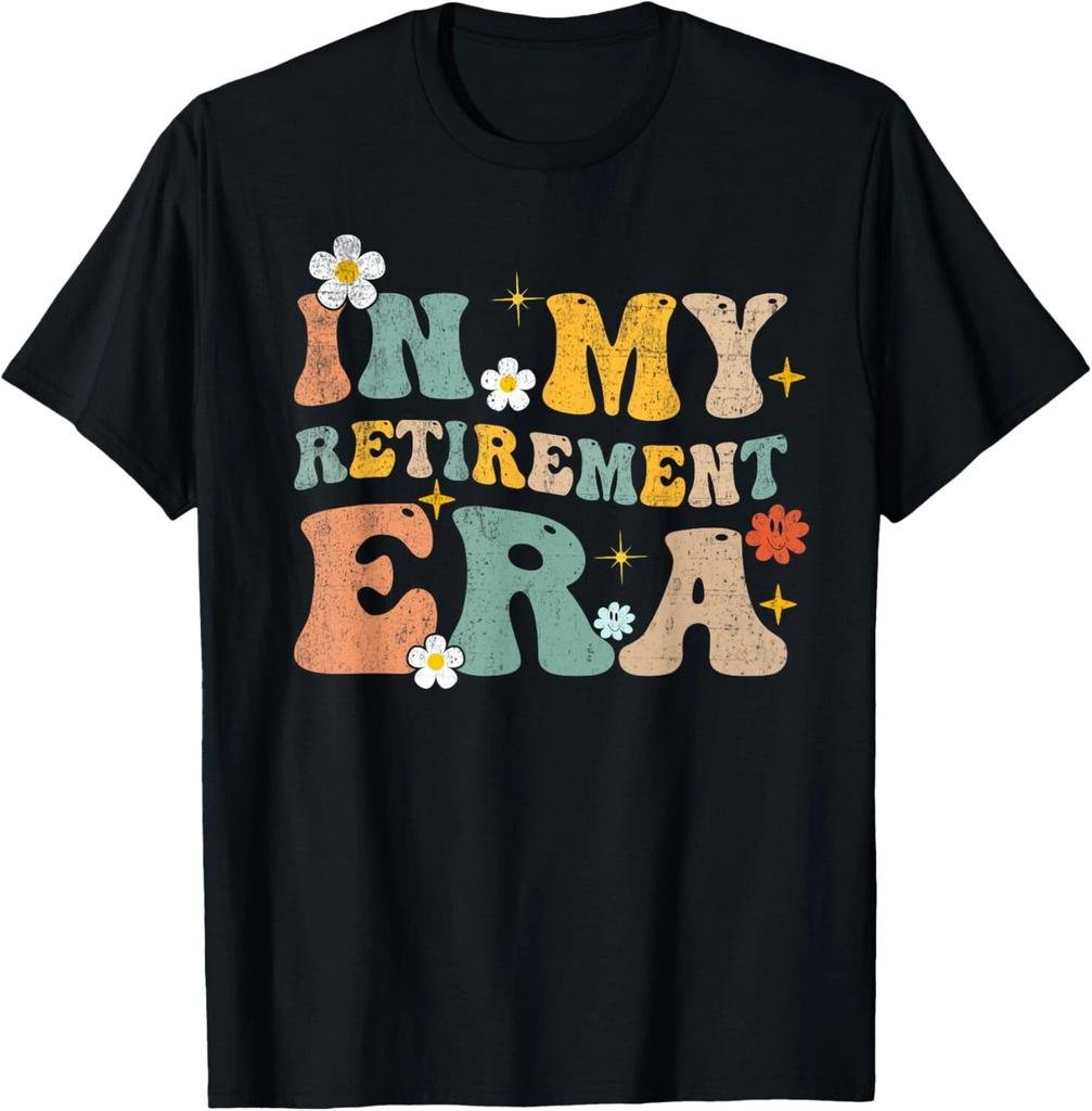 Groovy Retro in My Retiret Era Funny Retired 2025 Tee Gift Unisex T-Shirt
