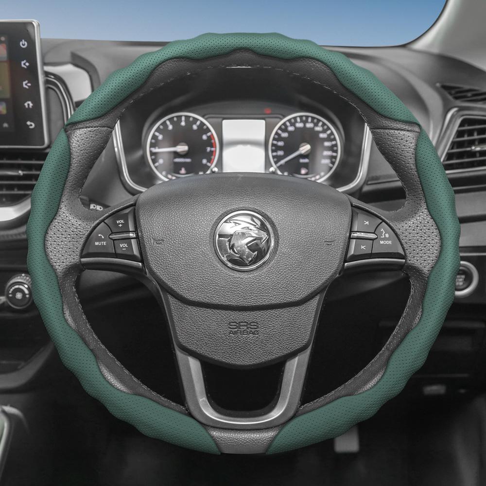 Подходит для чехла на руль Proton, Спортивный дизайн в форме волны, Дышащая кожа, Сегментированный влагопоглощающий защитный чехол на руль,
