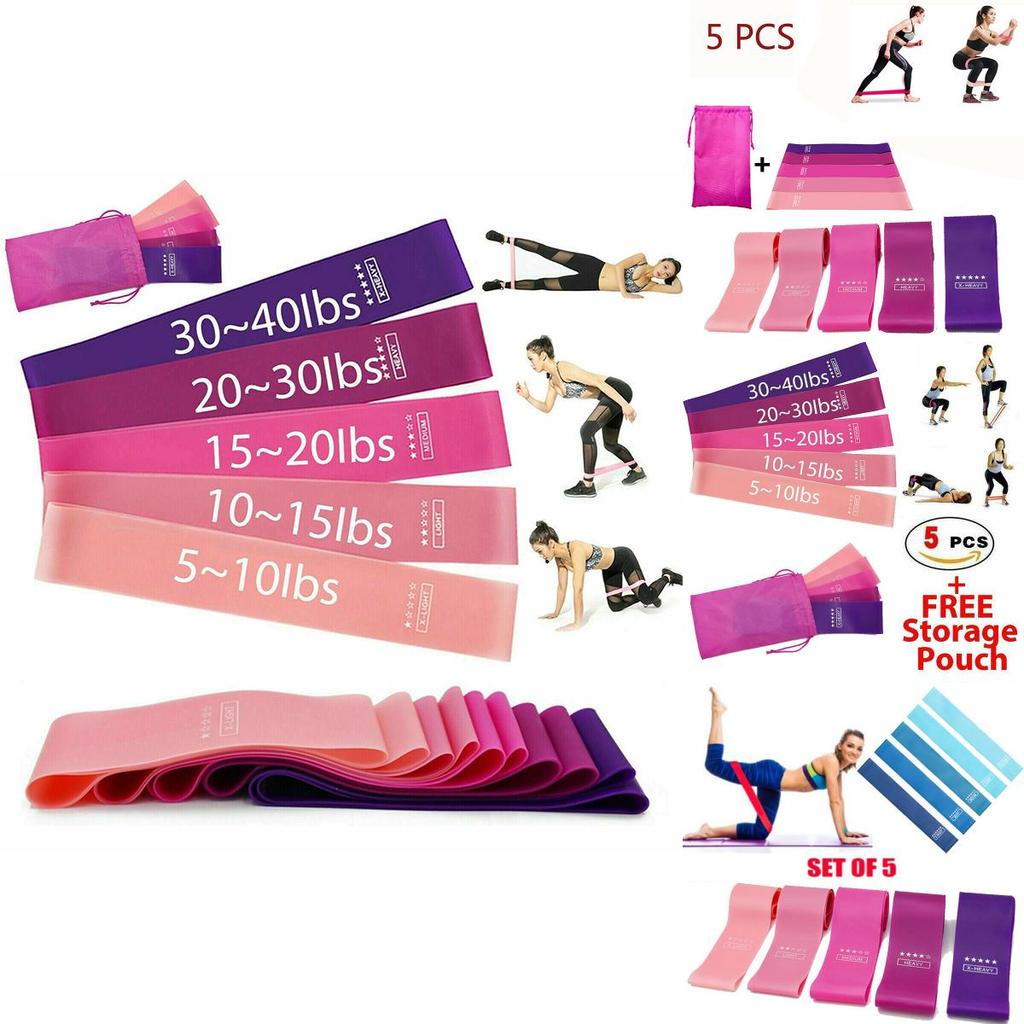 Универсальный набор розовых эспандеров-петель для всех уровней подготовки, включая домашнее использование