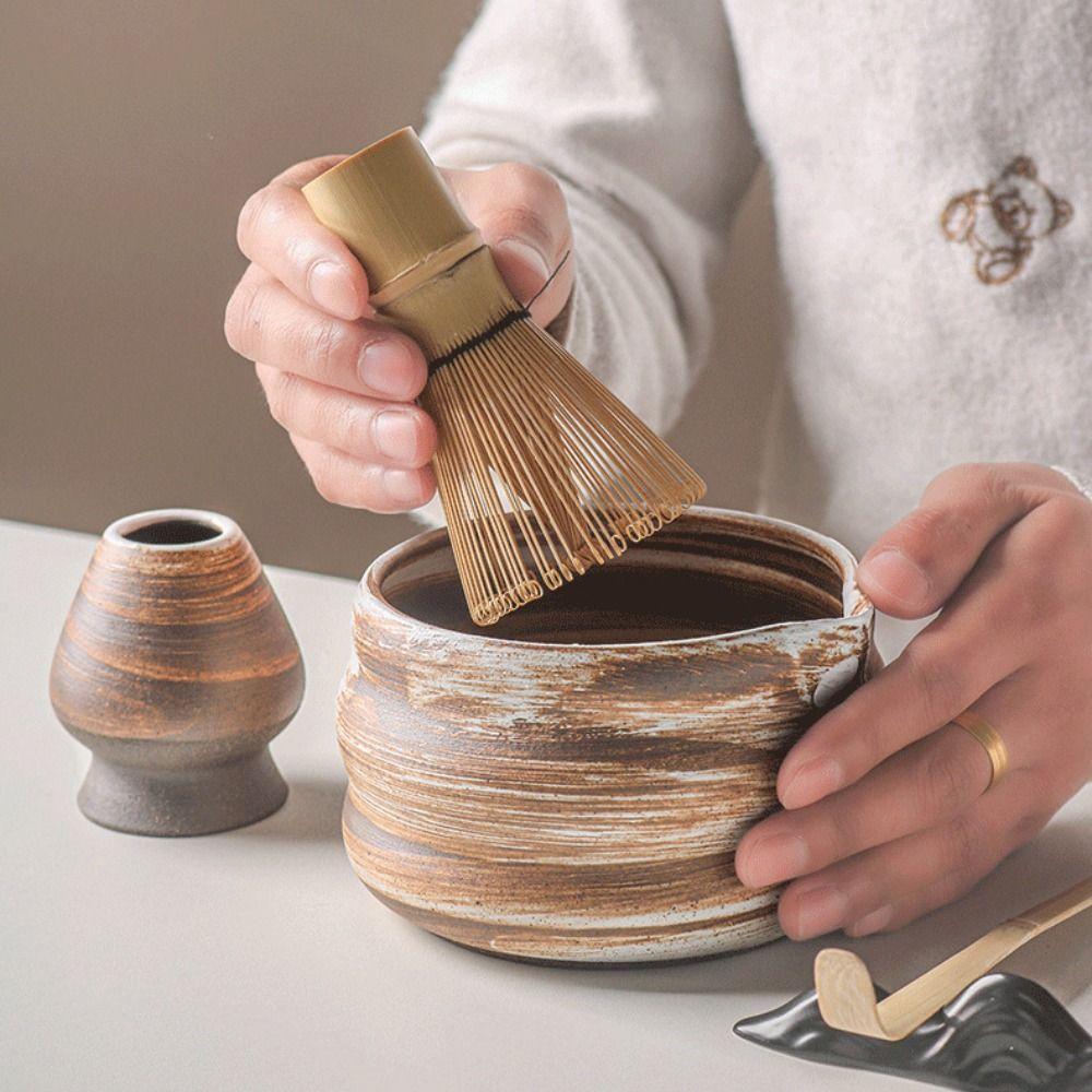 Керамический держатель для венчика матча, текстурированный набор для приготовления матча, новая миска для матча, любители чая