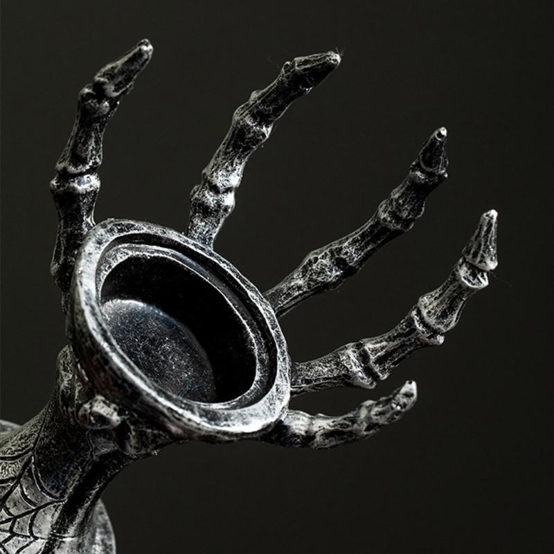 Skeleton Hand Candle Holder Mysterious Tealight Candlestick Table Centerpieces Decors for Home and Halloween Parties