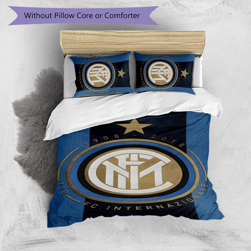 3pcs I-Internazionale Milano (8) Design Cover Set - HD Printed Bedding with 1 Cover and 2 Pillowcases - Perfect for Home and Dorm Decor