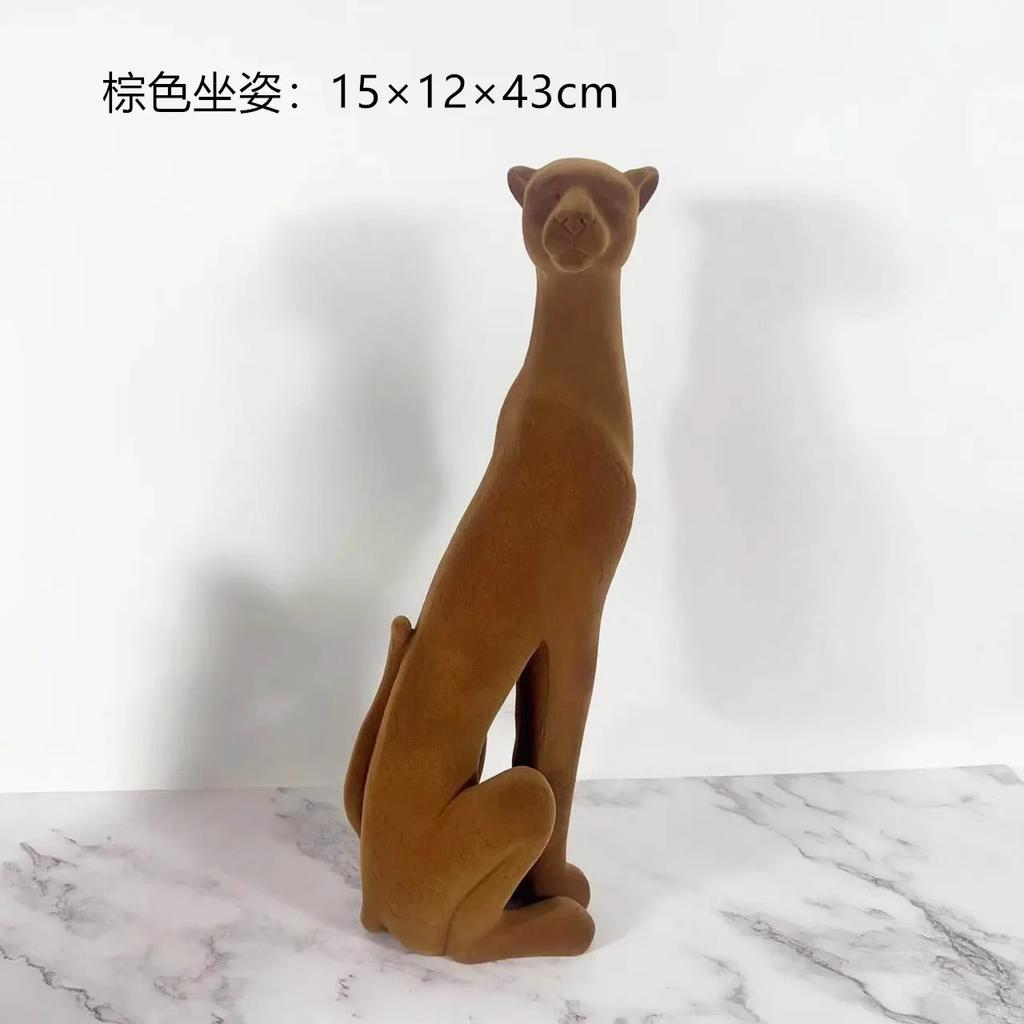 Леопардовая скульптура из смолы, имитирующая животных, декоративные фигурки гепарда, декоративные аксессуары