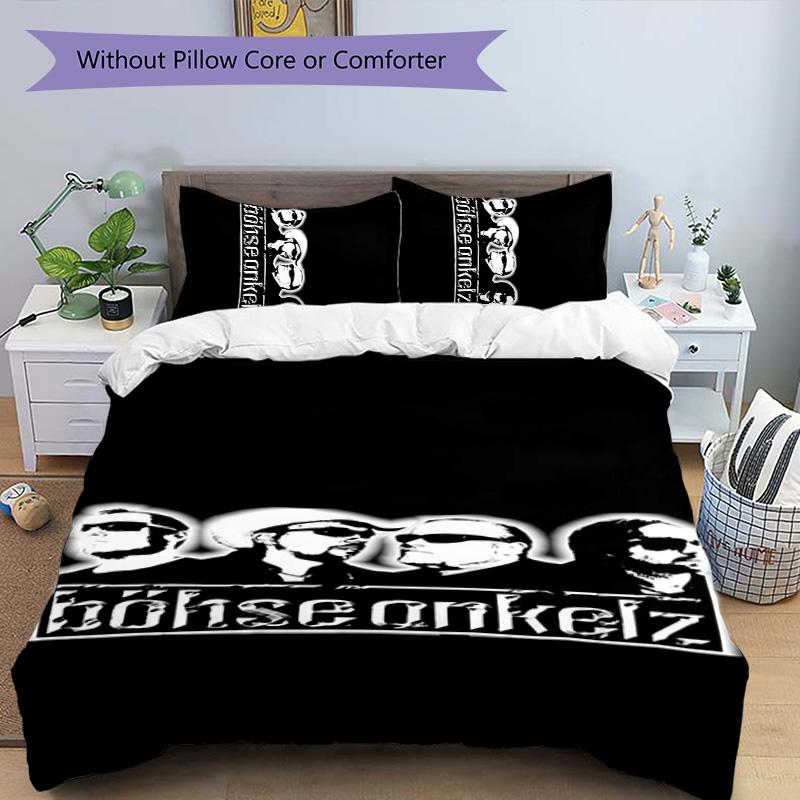 3pcs Böhse Onkelz band pattern bedding set duvet cover set includes duvet cover &pillowcases,perfect all season bedroom decoration&gift