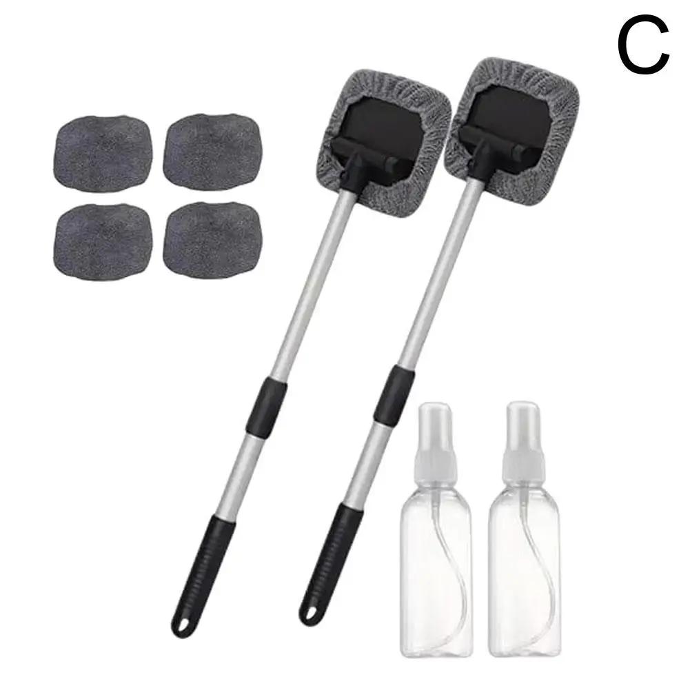 Инструмент для чистки лобового стекла автомобиля, выдвижная швабра из алюминиевого сплава, щетка для стекла, стеклоочиститель, аксессуары для мойки автомобилей, очиститель автомобиля O4W3