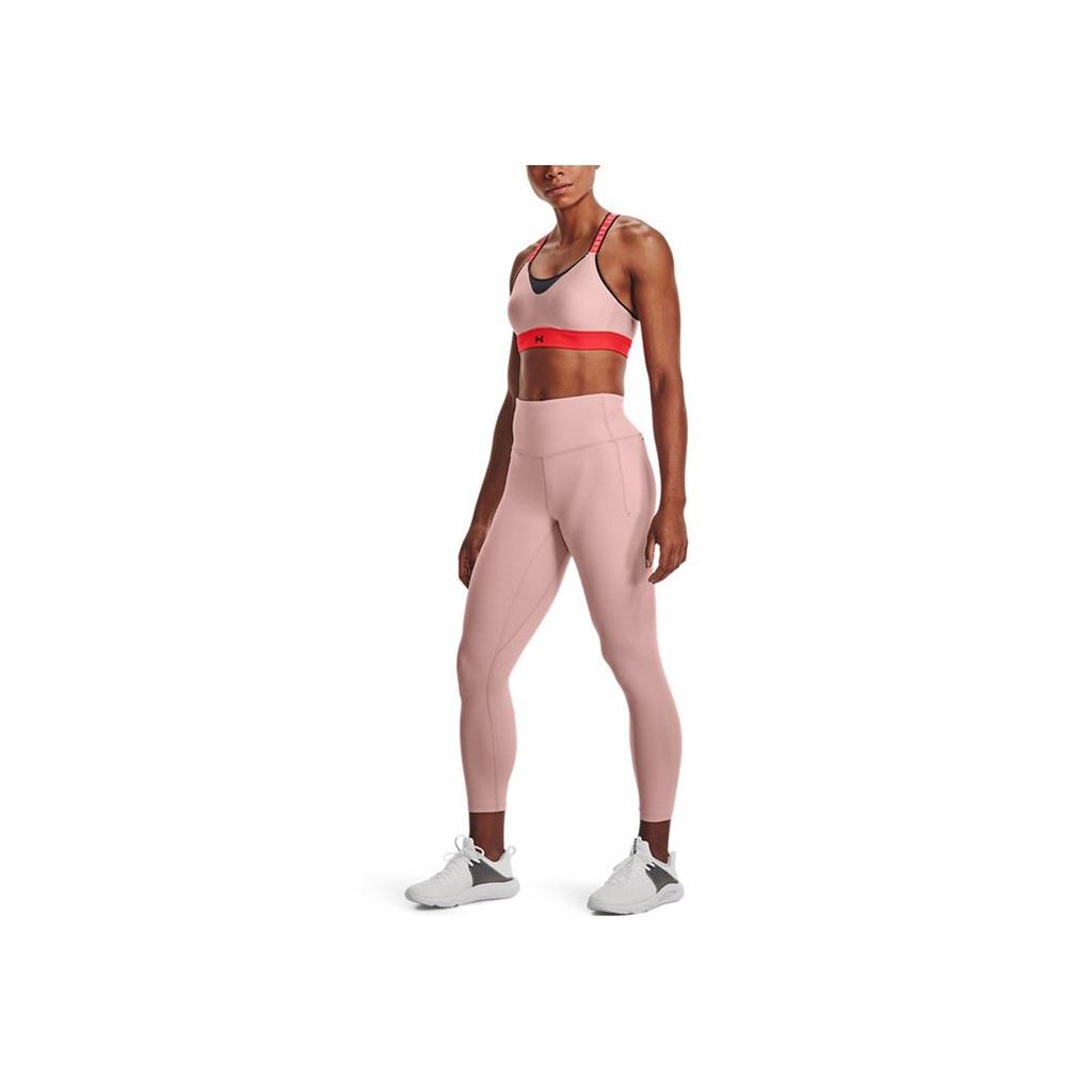 Under Armour Meridian Ankle Solid Color Training Breathable Nine-Point Fitness Pants Yoga Leggings Women Leggings Pink 1369004-676
