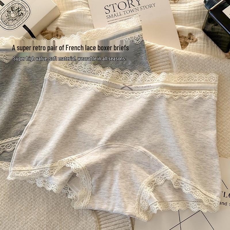 Retro Flat-Leg Women's Class A Cotton Antibacterial Lengthened & Widened Panties with All-Cotton Crotch.