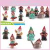Реалистичный ПВХ Рождественский Гном Гоблин Гном Эльф Семейный Декор Набор из Шести Фигурок