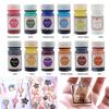 12 Bottles 12 Color Epoxy UV Resin Coloring Dye Colorant Resin Pigment Art Craft