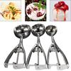 Stainless Steel 4 5 6cm Ice Cream Scoop Mash Kitchen Spoon Cookies