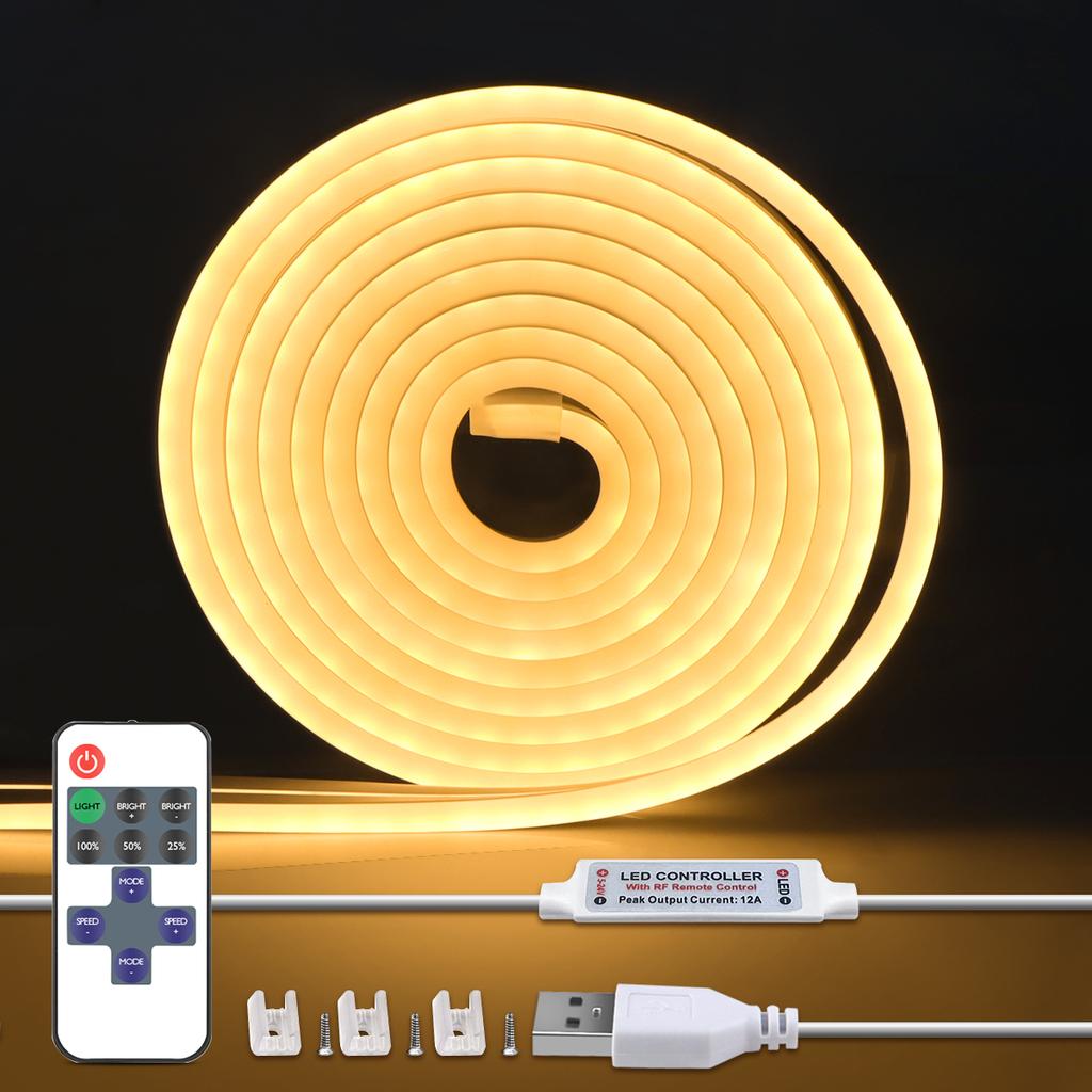 1M 2M 3M Диммируемые светодиодные светильники под шкафом USB 5V Неоновая лента Беспроводной RF пульт дистанционного управления Переключатель DIY Кухня Ванная Комната Шкаф Лампа