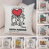 Nordic Style Plush Throw Pillow Case Abstract Keith Artwork Cushion Cover for Sofa Home Car Decor Geometric Art Print Pillowcase