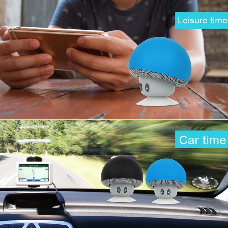 Мини Bluetooth-динамик-гриб с зарядкой через USB 200 мА, встроенный микрофон, подходит для езды на велосипеде, пикника на открытом воздухе