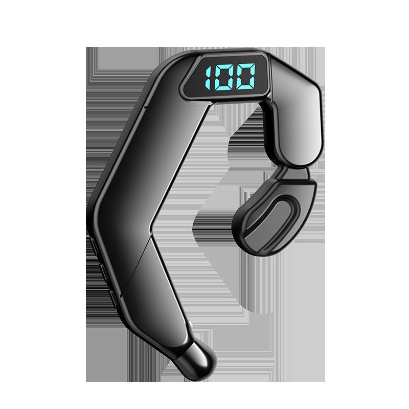 Bluetooth-наушники V19: Новая модель с цифровым дисплеем, односторонний зажим-клипса, не внутриканальная конструкция для спорта и бизнеса.