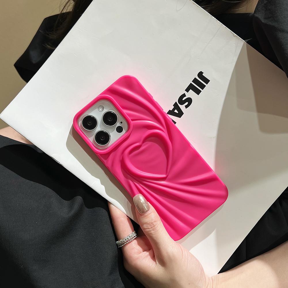 3D чехол для iPhone 11 13 16 Pro Max iPhone 14 15 Pro Max 12 13 Pro Max 16 Plus 13 14 Pro Трехмерный рисунок сердца Продвинутый и универсальный