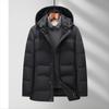 Autumn and Winter Medium and Long Duck Down Warm Business Removable Hat Thickened Down Youth Jacket