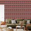 Wallpaper Ethnic Pattern Red and Burgundy 50x1000