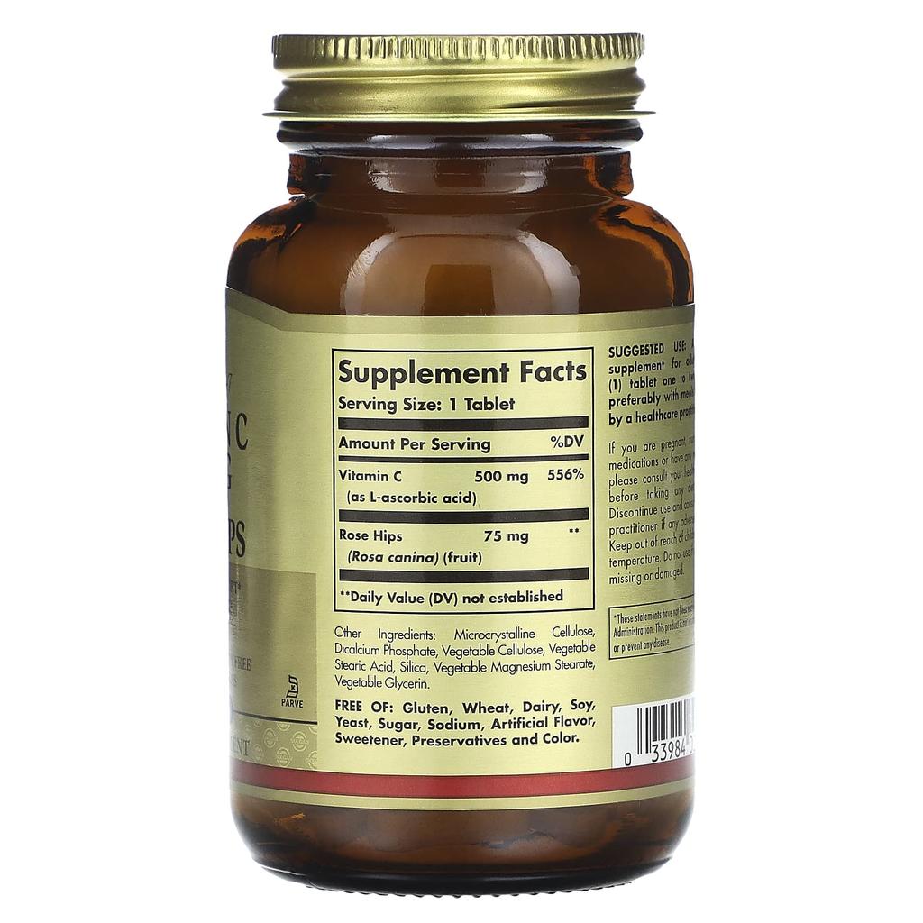 Contains Vitamin C and Rosehip, 100 Tablets