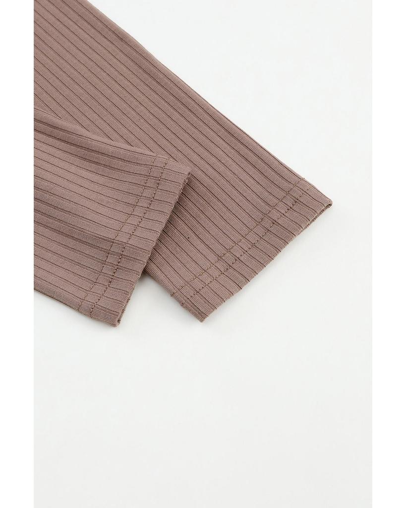 Azura Exchange Топ с V-образным вырезом и заплатками из рубчатой вязки