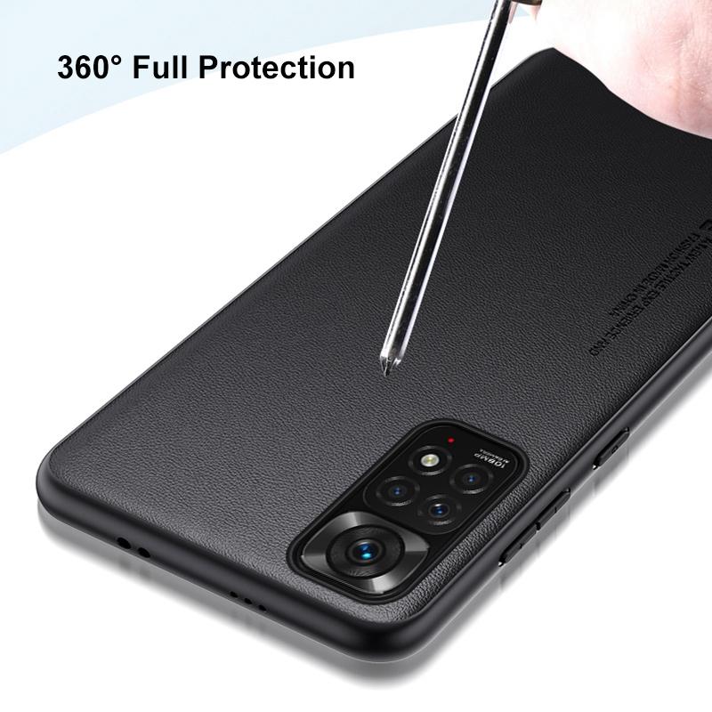 Luxury PU Leather Case For Xiaomi Redmi Note 11 Pro 5G Back Cover Matte Silicone Protection Phone Case For Redmi Note 11E Pro