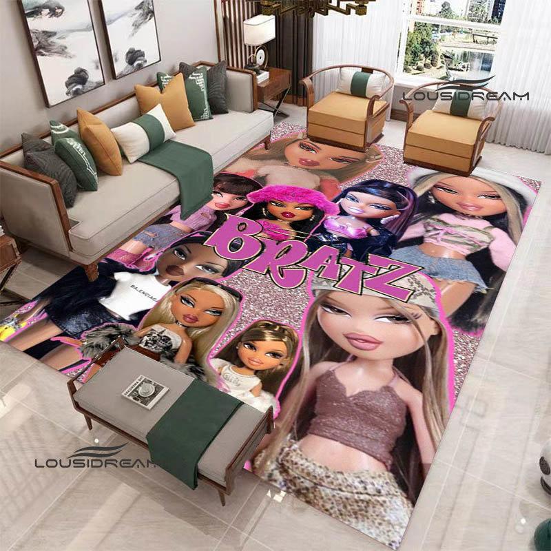 Ковер с принтом мультфильма Bratz Аниме ковер Декор для спальни Коврик для йоги Ковер для улицы Ковер для зоны Нескользящий ковер Подарок на день рождения