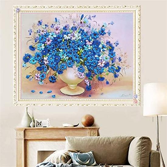 Namiki Trading Blue Small Flower Embroidery Kit Cross Stitch Kit Beginner Embroidery Cross Stitch Embroidery Stylish Craft Handmade Scandinavian