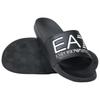 Emporio Armani EA7 Круглый носок Плоская подошва Логотип Пляжные сандалии Унисекс Обувь Черный 7X000108AF15118UC001