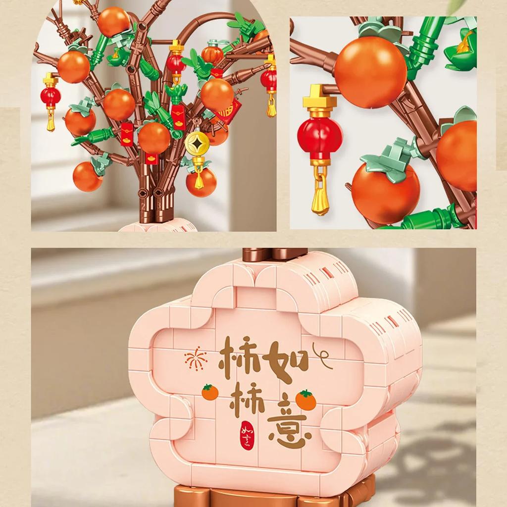 Сделай сам Креативное украшение для дома Пластиковые искусственные цветы Конструктор Искусственные цветы Бонсай Креативные Новогодние подарки