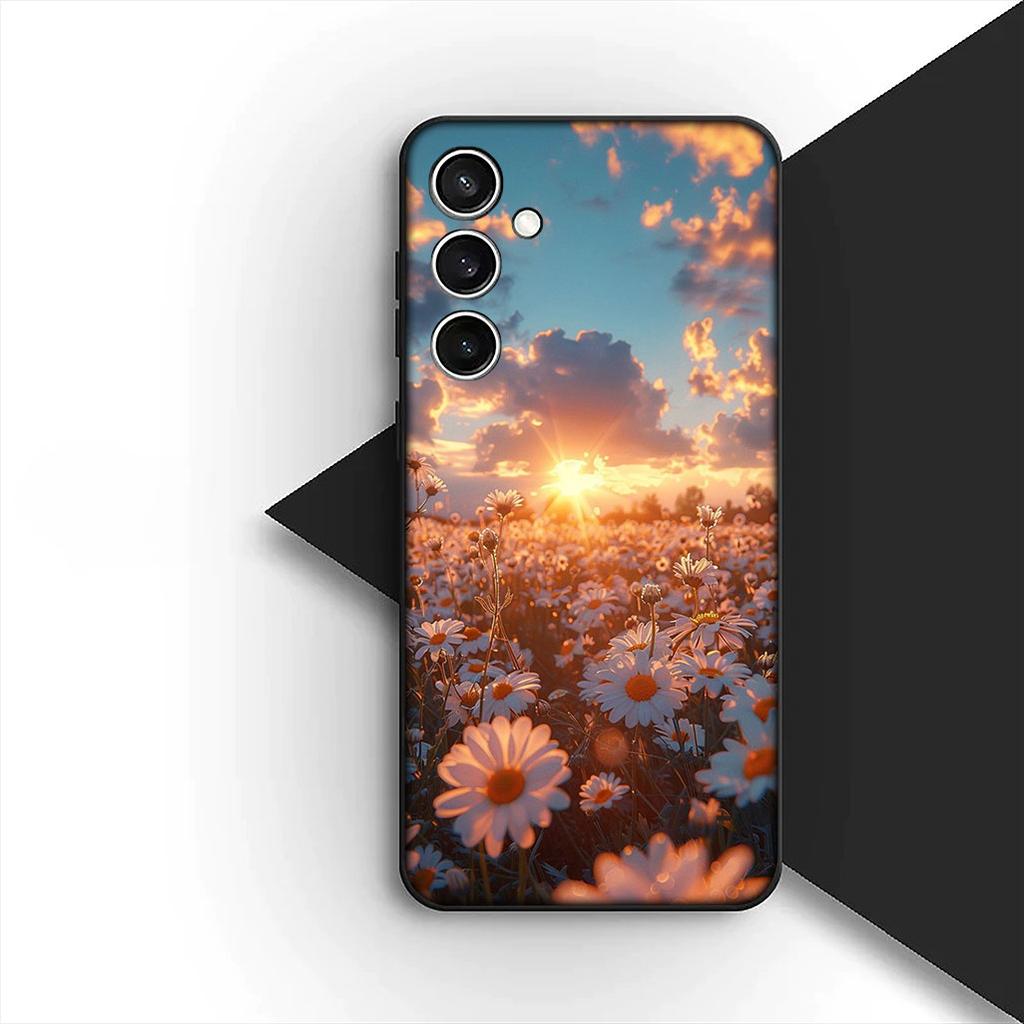 Cover for Samsung Galaxy S24 S25 S23 FE Ultra Plus S7 Edge S25+ S23+ A56 5G Casing Phone Case Bloom Fresh Little Daisy Flower