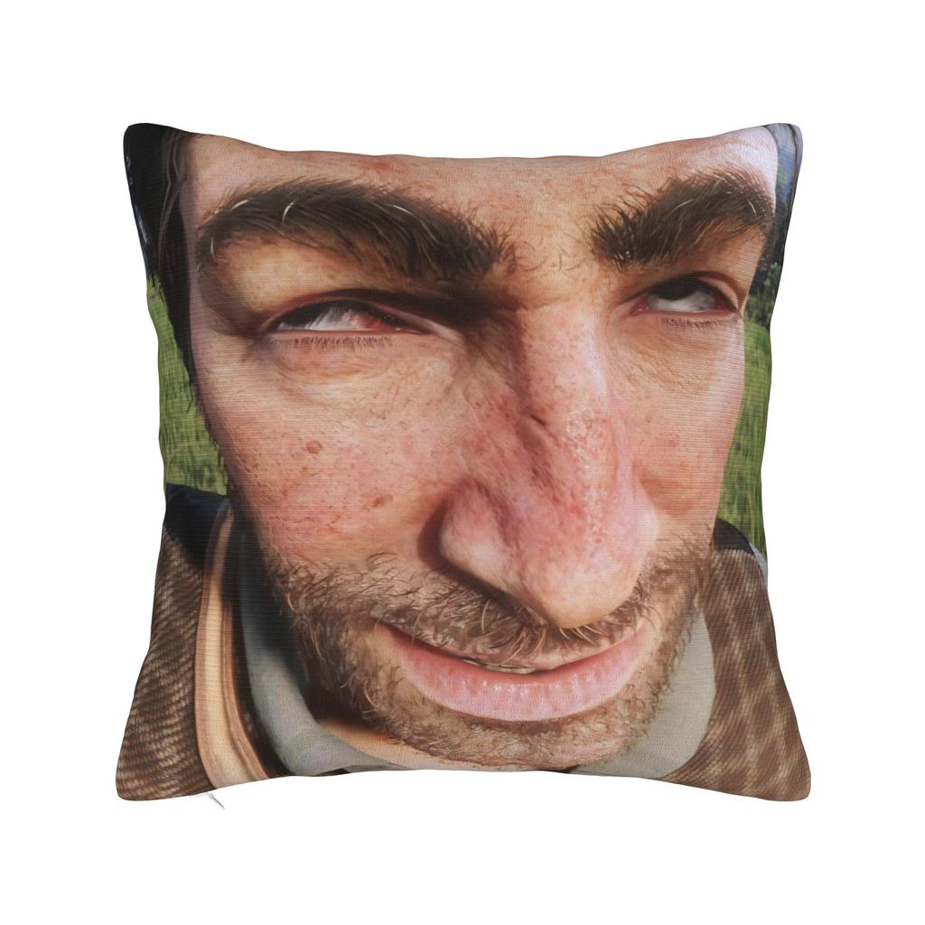 Квадратная наволочка с мемом Артура Моргана RDR2 Игровые чехлы для подушек Модный полиэстер Декор Наволочка для гостиной 40*40 см