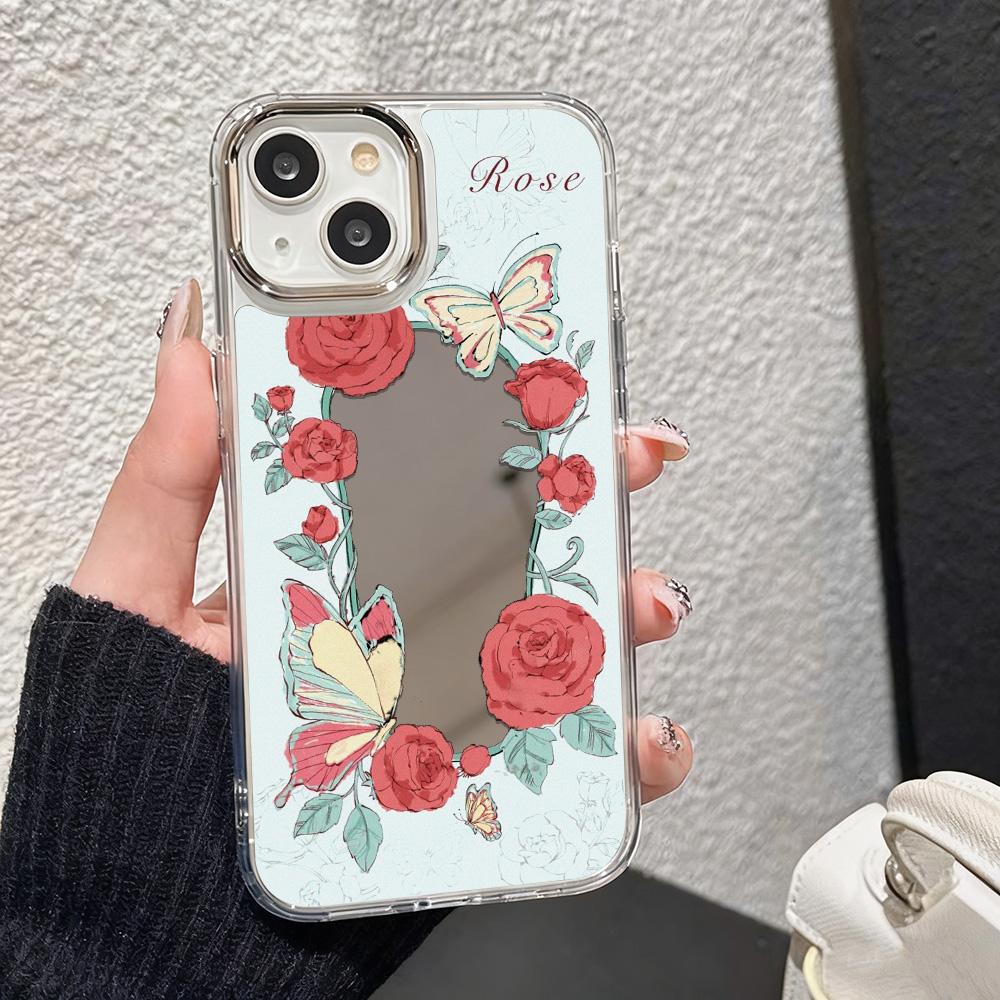 Любовь Зеркало для макияжа Чехол для телефона Для iPhone 17 Чехол iPhone 16 Pro Max 11 15 14 13 12 17 Pro Max 16e 17E Plus Air Силиконовый чехол