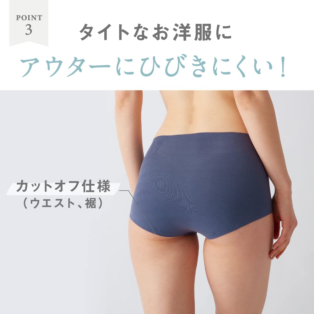 Kirei Labo KL2070T Cotton Blend and Less Panties Seamless, Hypoallergenic, Show-Through.