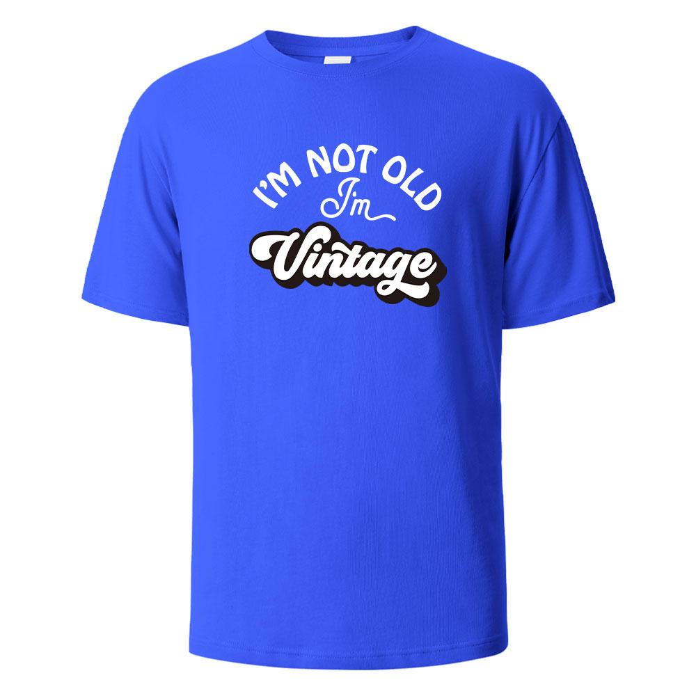 Футболка с принтом «Я не старый», хлопковая, летняя, для мужчин и женщин, 100% хлопок, с круглым вырезом, свободного покроя, с короткими рукавами